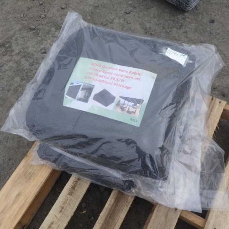Black Outdoor Patio Fabric Screen Cover