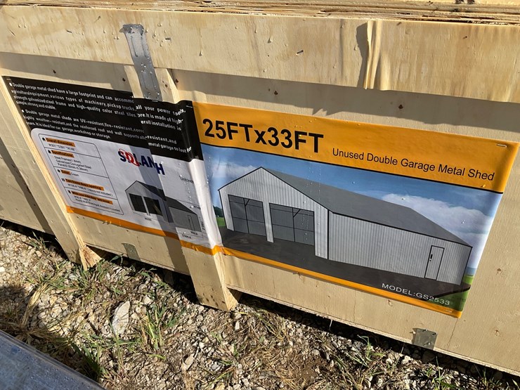 #35-•-new/unused-25ftx33ft-double-garage-metal-shed-image-1
