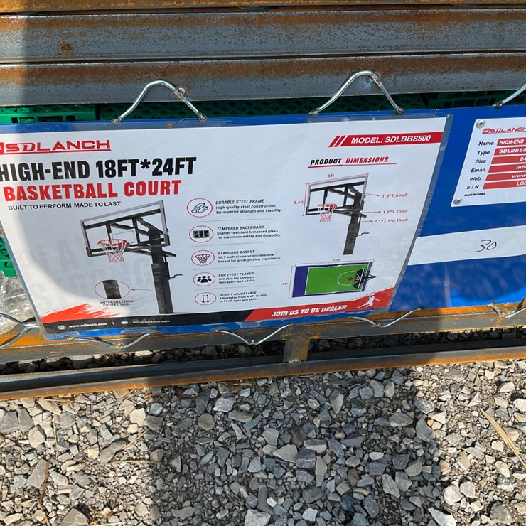 #30 • New/Unused 27 High End 18x24ft Basketball Court