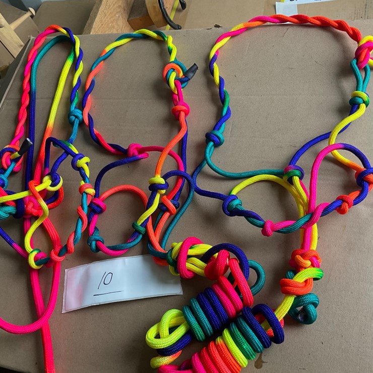 #10 • 3 tie dye pony rope halters