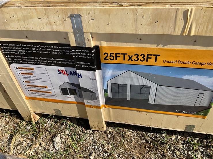 #36-•-new/unused-25ftx33ft-double-garage-metal-shed-image-1