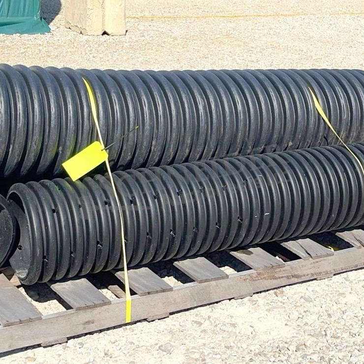 2- 12" diameter 7' tall drainage stand pipes & 15"x7' poly drainage pipe