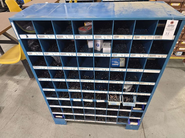 large-organizer-full-of-hardware,-35''-x-46''-tall,-72-slots,-flat-socket-screws,-cap-screws,-and-bolts-image-2