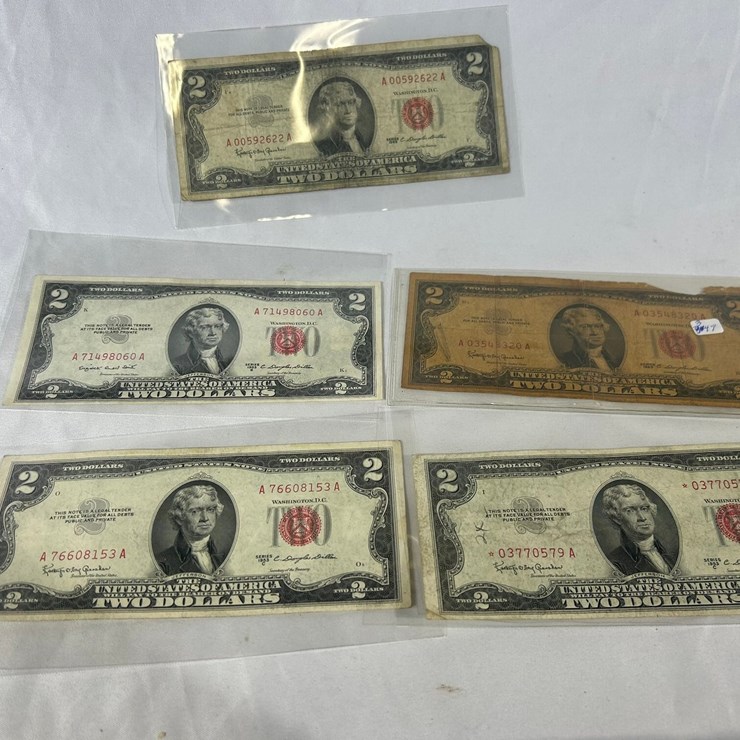 #40236 • 1953 & 1963 RED SEAL TWO DOLLAR BILLS