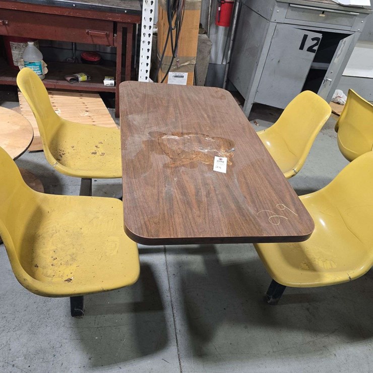 4 Seater Wooden Bench Break Table, 44'' wide