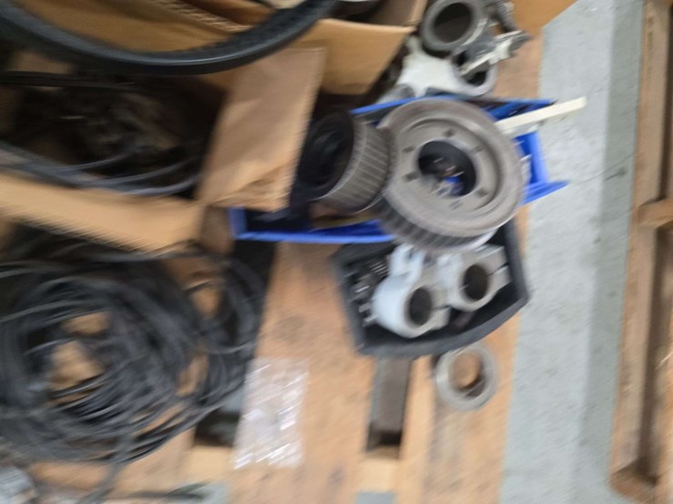 pallet-of-bearing-brackets,-fittings,-ends,-belts,-and-misc-image-5