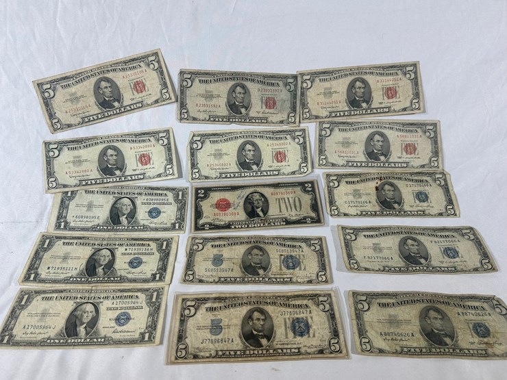 #40234-•-one-dollar,-two-dollar-and-five-dollar-silver-certificates-image-1