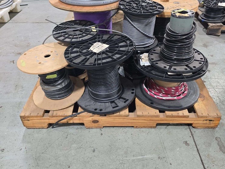 pallet-of-partial-rolls-of-wire,-and-conduit,-cable,-and-misc-wire-image-2