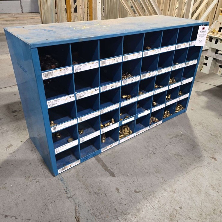 HD 5x8 Organizer with brass hardware, fittings, connectors, and elbows