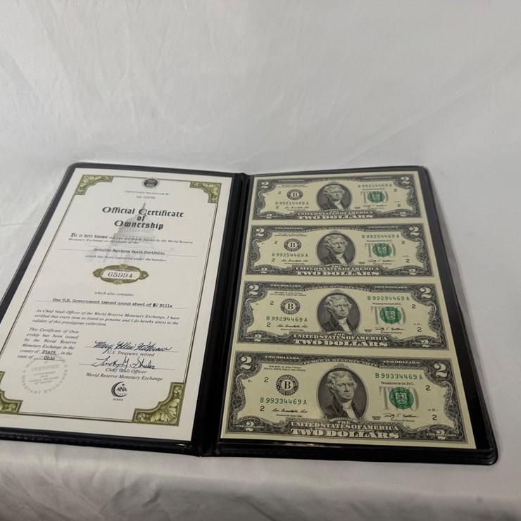 #40203 • 2009 US MINT TWO DOLLAR UNCUT AND UNCIRCULATED