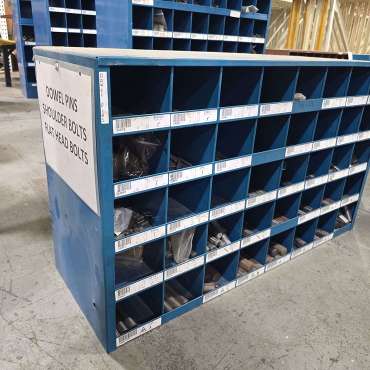 HD 5x8 Organizer with Dowel Pins, Shoulder Bolts, and Flathead Bolts, 35'' x 21'' tall