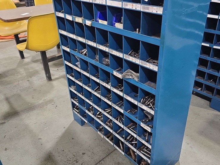 large-organizer-full-of-hardware,-35''-x-46''-tall,-72-slots,-full-of-socket-bead-shoulder-screws-image-3