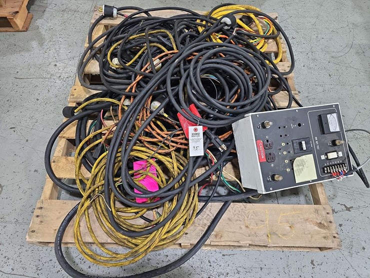 pallet-of-several-extension-cords-and-220-cords,-partial-ends,-of-copper-wire-image-1
