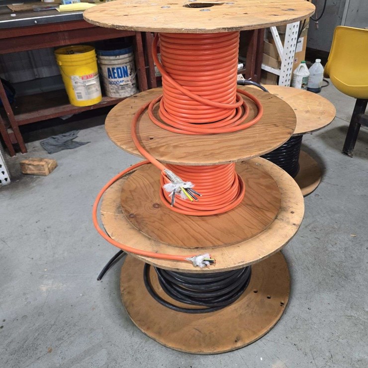 3 Spools of wire, Siemens motion connect, Mulit corded servo motor cable, Alcatel cable-C Ultrex, 90C-600 Volt