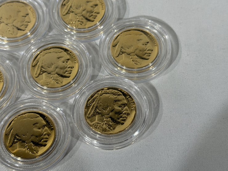 #40216-•-(10)-gold-plated-buffalo-nickels-image-2