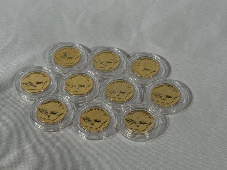 #40216-•-(10)-gold-plated-buffalo-nickels-image-6