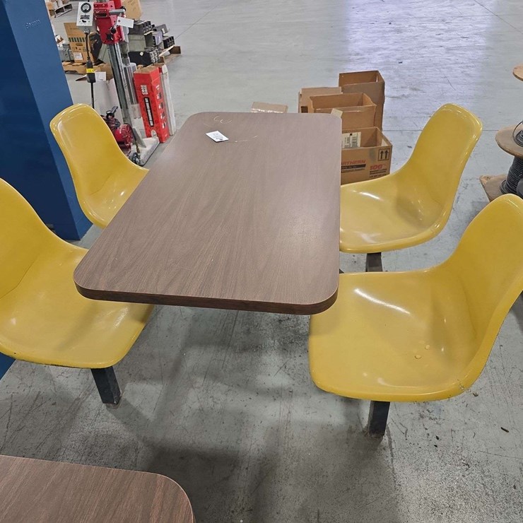 4 Seater Wooden Bench Break Table, 44'' wide