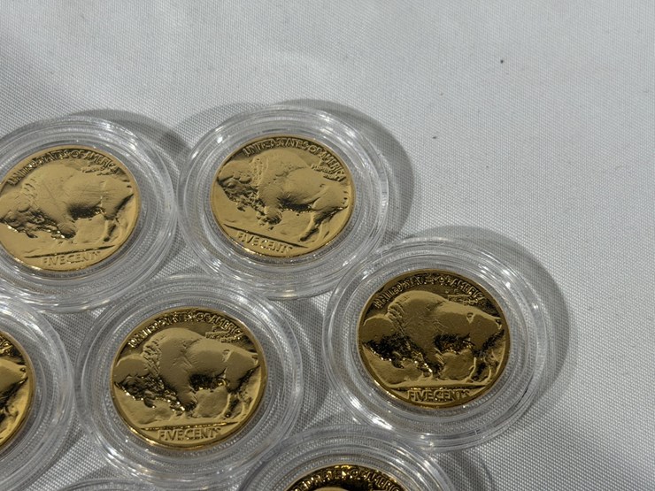 #40216-•-(10)-gold-plated-buffalo-nickels-image-9