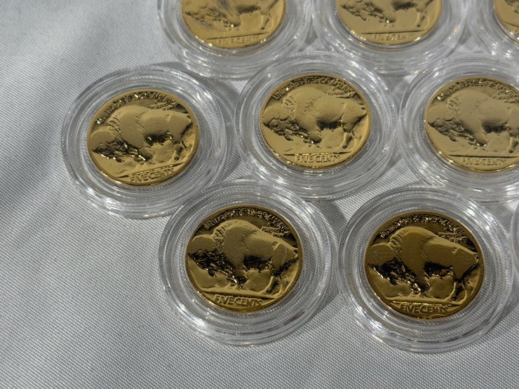 #40216-•-(10)-gold-plated-buffalo-nickels-image-11
