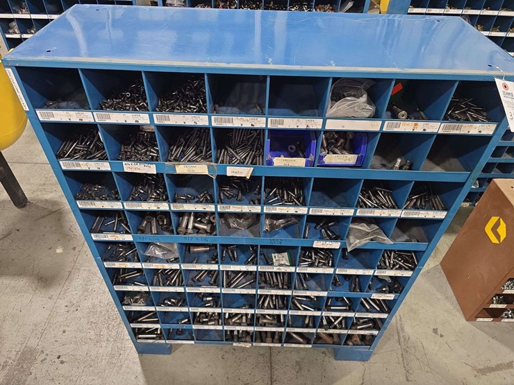 large-organizer-full-of-hardware,-35''-x-46''-tall,-72-slots,-full-of-socket-bead-shoulder-screws-image-2