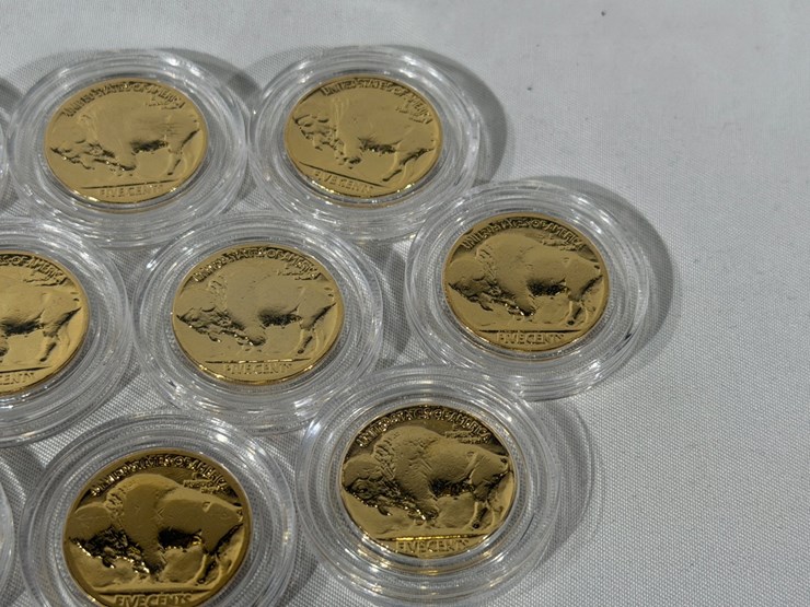 #40216-•-(10)-gold-plated-buffalo-nickels-image-8