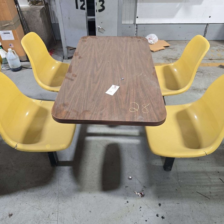 4 Seater Wooden Bench Break Table, 44'' wide