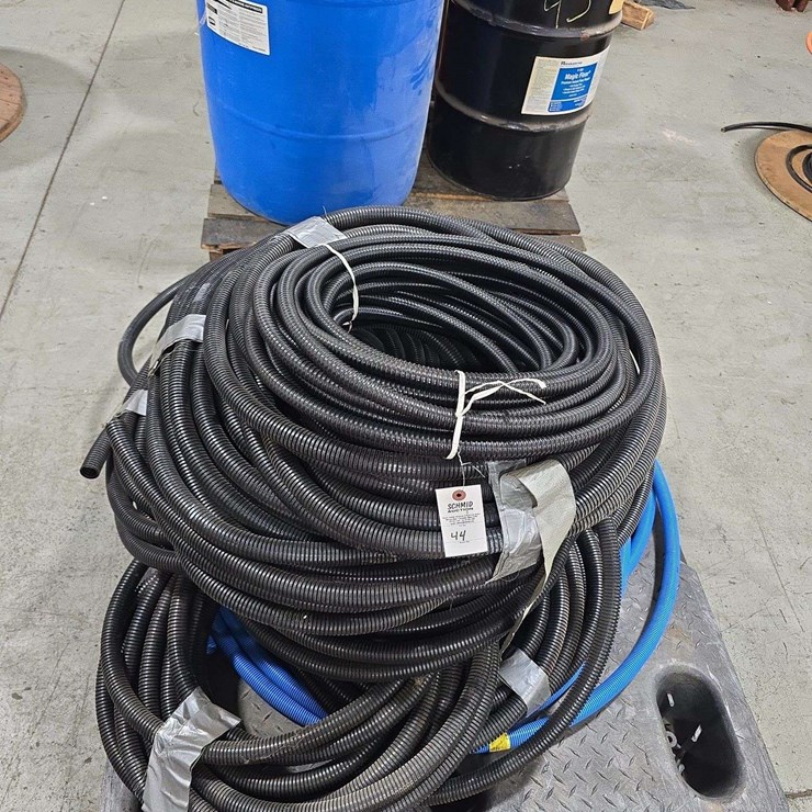 Pallet of rubber and plastic conduit