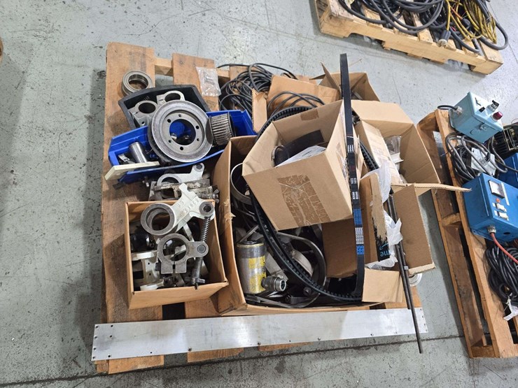 pallet-of-bearing-brackets,-fittings,-ends,-belts,-and-misc-image-6