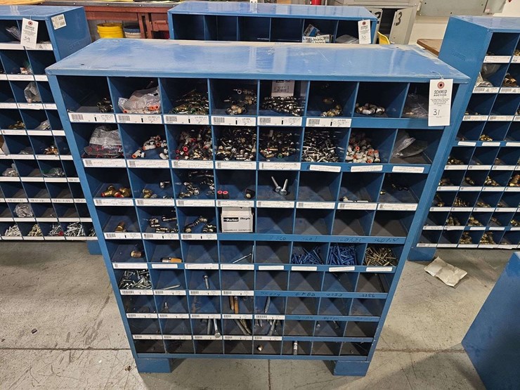 large-organizer-full-of-hardware,-35''-x-46''-tall,-72-slots,-concrete-screws,-air-fittings-image-2
