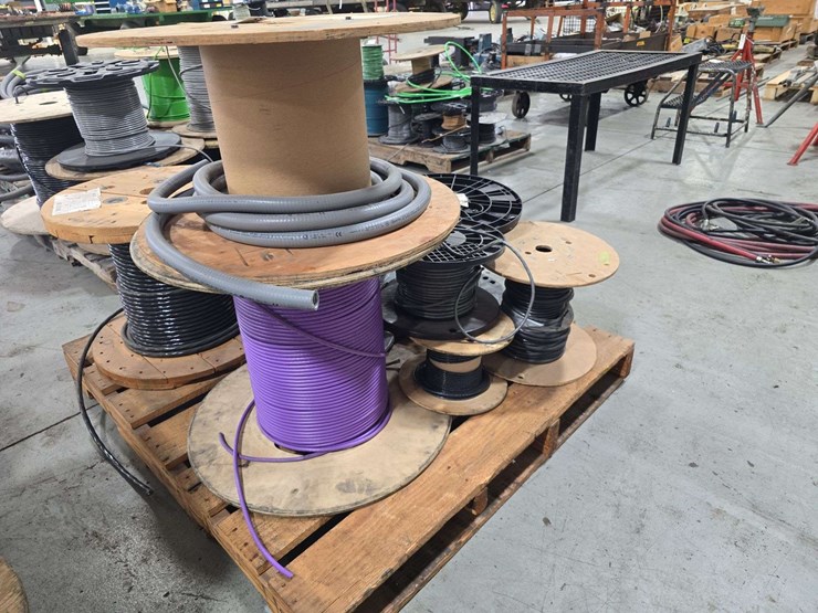pallet-of-partial-rolls-of-wire,-and-conduit,-cable,-and-misc-wire-image-3