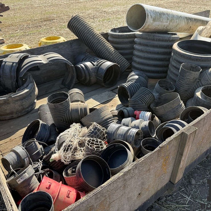 Assorted Drain Tile Fittings & Pipe