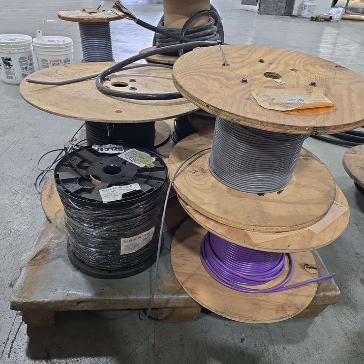 Pallet of Various size wires, 24awg 2 pair, JKT Grey 300 Volt, 60C ROHS, Belden Wire and Cable Company, 18 AWG Wire,