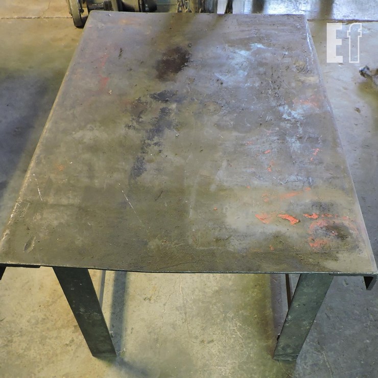 STEEL TABLE, 27” WIDE X 40” LONG, X 24” TALL