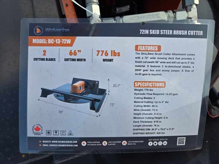 #2162-•-(edmore)wolverine-brush-cutter-(slight-cosmetic-damage-to-shield)-see-picture-image-7