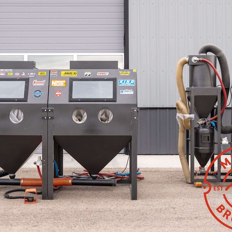 Raptor Blast RB3436 Tandem Blast Cabinet with RB900 Dust Collector