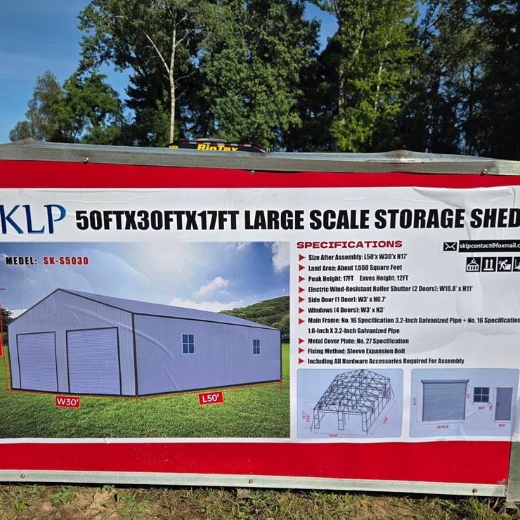 #2251 • (Edmore) 50'X30'X17' large scale storage shed