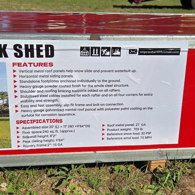 #2255 • (Edmore) 20'X11' livestock shed NO WELDING REQUIRED