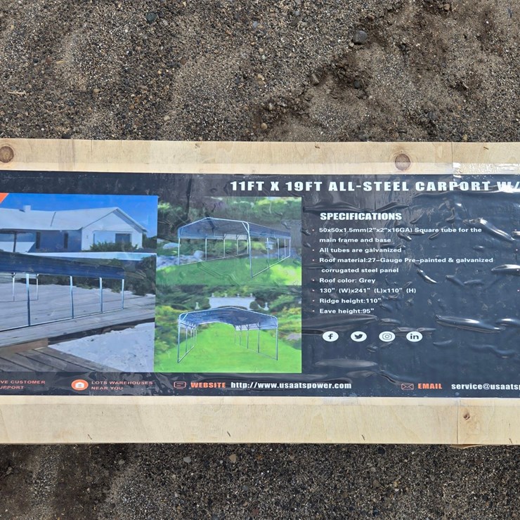#2223 • (Edmore)all steel carport 11x19