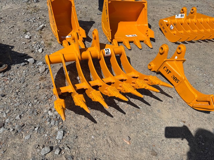#52-•-giyi-cat-305-32"-excavator-rake-w/-teeth-inv#55145-image-3