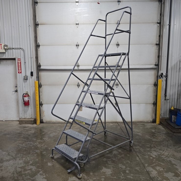 #9678 • 8 Step Rolling Platform Ladder