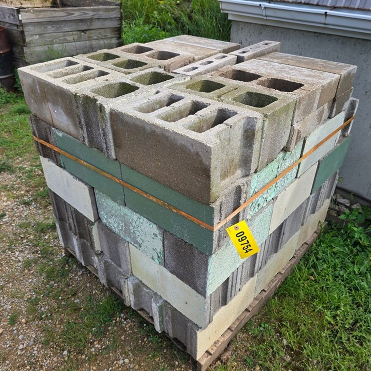#9754 • Pallet Of Cinder Blocks