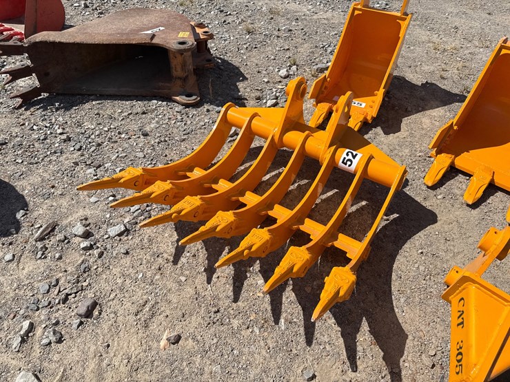 #52-•-giyi-cat-305-32"-excavator-rake-w/-teeth-inv#55145-image-1
