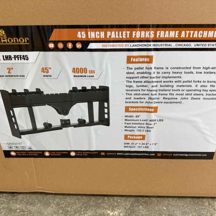 45” PALLET FORK FRAME