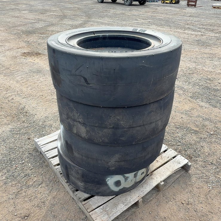 (4) 33X12-20 SOLID SKID STEER TIRES