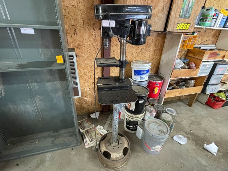 #9208-•-drill-press-on-homemade-stand-image-1