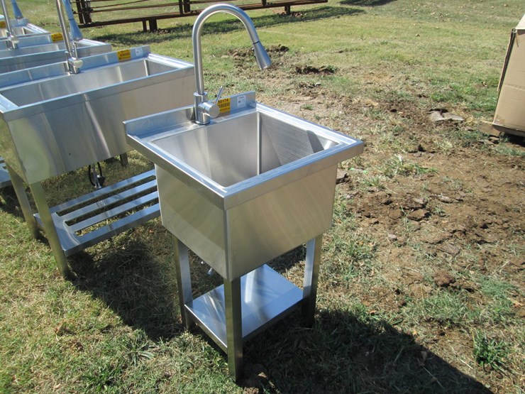#50174-•-unused-trinity-21.5"-x-22"-stainless-steel-single-basin-sink-with-faucet-inv#50174-image-2