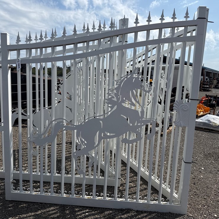 #6096 • 14' BI-PARTING WRUGHT IRON GATE