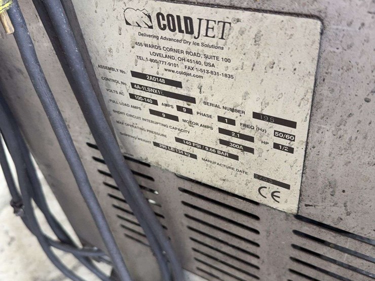 cold-jet-aero-75-dry-ice-blasting-machine,-s/n:-198,-1-phase,-100-140v,-140psi-max-operating-pressure-image-6