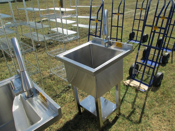 #50167-•-unused-trinity-21.5"-x-22"-stainless-steel-single-basin-sink-with-faucet-inv#50167-image-1
