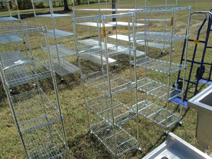 #50182-•-2'x1'x55"-5-unit-rolling-metal-shelf-inv#50182-image-1